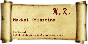 Makkai Krisztina névjegykártya