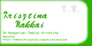 krisztina makkai business card